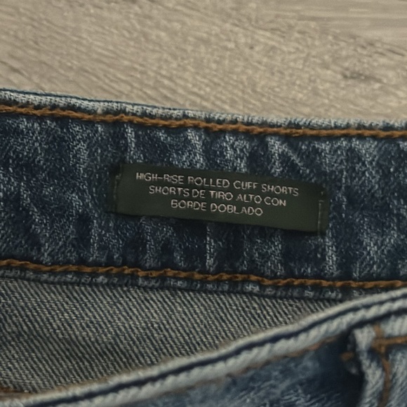 Women's High-Rise Rolled Cuff Jean Shorts - Wild Fable Denim Blue Size 8 - Picture 4 of 11